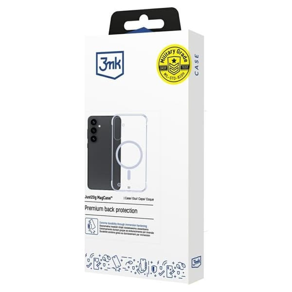 3MK Mobilskal till Galaxy S25 MagSafe Just20g - Clear Transparent