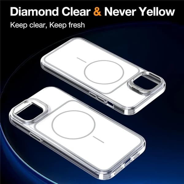 Mobilskal till iPhone 15 Plus MagSafe Lens Kickstand med Handrem - Vit Vit