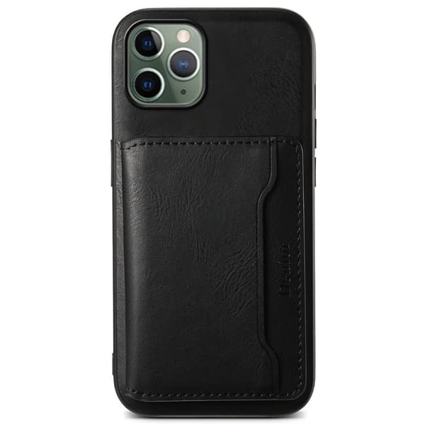 DENIOR Mobilskal till iPhone 11 Pro PU Läder + PC + TPU - Svart
