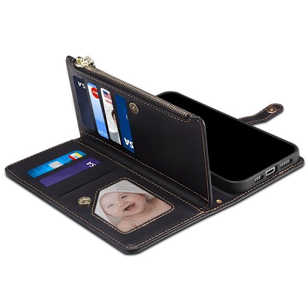 ESEBLE iPhone 16 Pro Max Plånboksfodral Konstläder - Svart