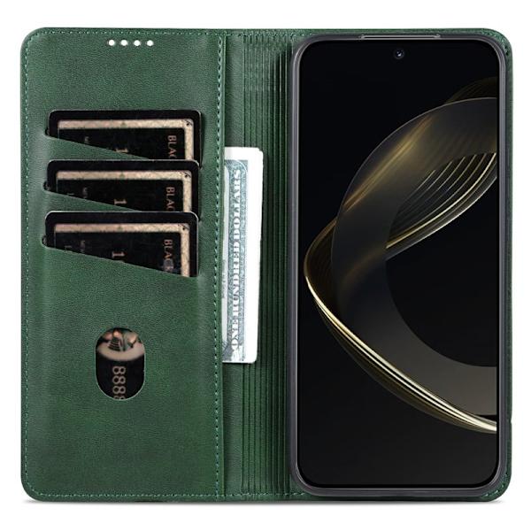 AZNS Xiaomi 17 Pro Max Plånboksfodral Konstläder - Grön