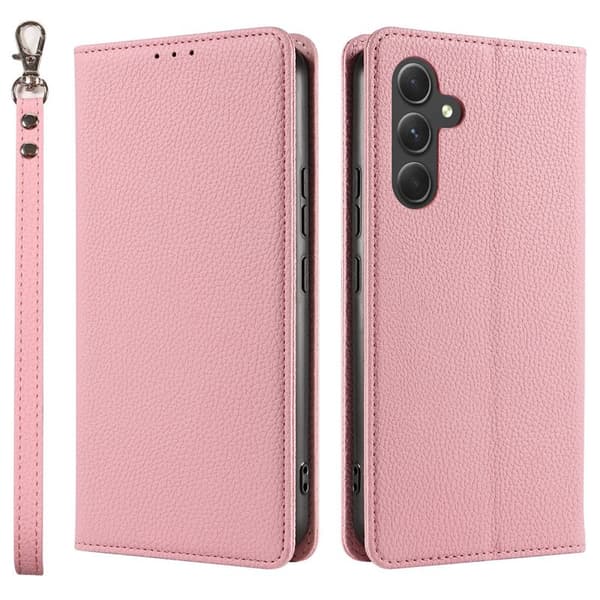 Plånboksfodral för Samsung Galaxy S26 Magnetiskt Konstläder - Rosa