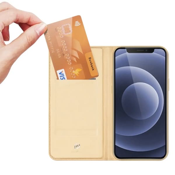 Dux Ducis iPhone 14 Plånboksfodral Skin Pro Series Folio Flip Guld
