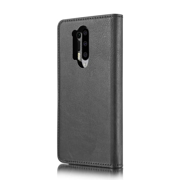 DG.MING OnePlus 8 Pro Plånboksfodral 2-i-1 Äkta läder Svart