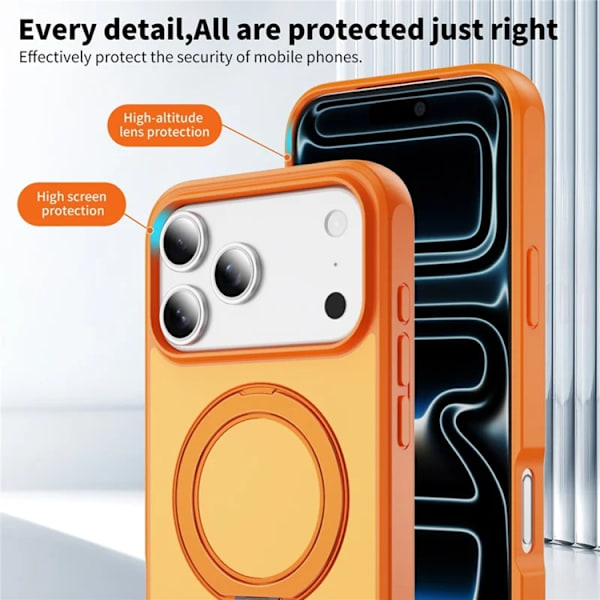 Mobilskal till iPhone 17 Pro Max Anti Drop Kickstand - Vit Vit