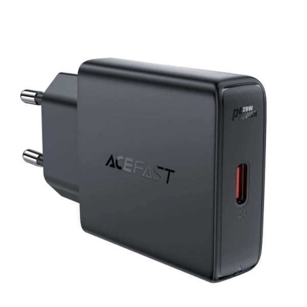 Acefast Väggladdare USB-C 20W GaN - Svart