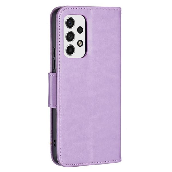 Butterfly-painettu lompakkokotelo Galaxy A53 5G - violetti