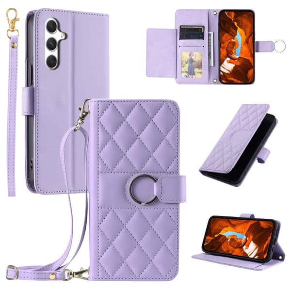 Plånboksfodral för Samsung Galaxy S26 Plus Ringhållare Ställ - Lila
