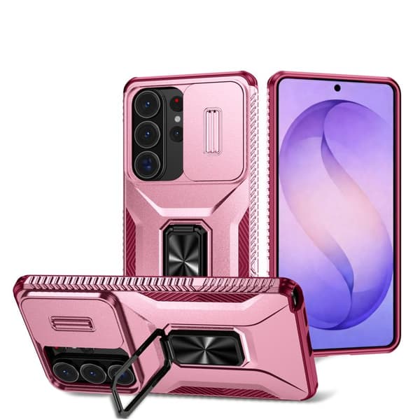 Mobilskal för Samsung Galaxy S26 Ultra Kickstand TPU + PC - Rosa