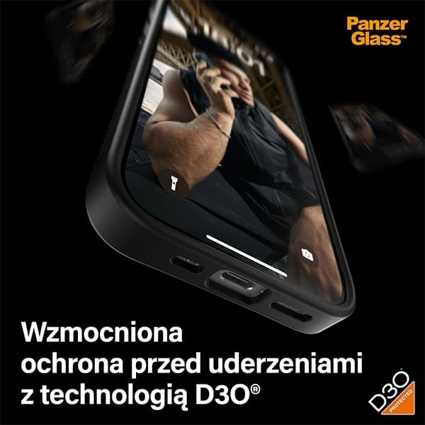PanzerGlass iPhone 15 Pro D3O Militær 2x Sort