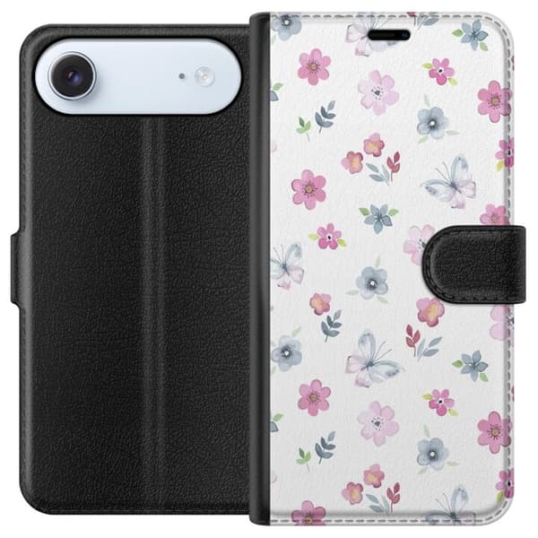 Plånboksfodral till Apple iPhone 17 Air med Blommor och fjärillar