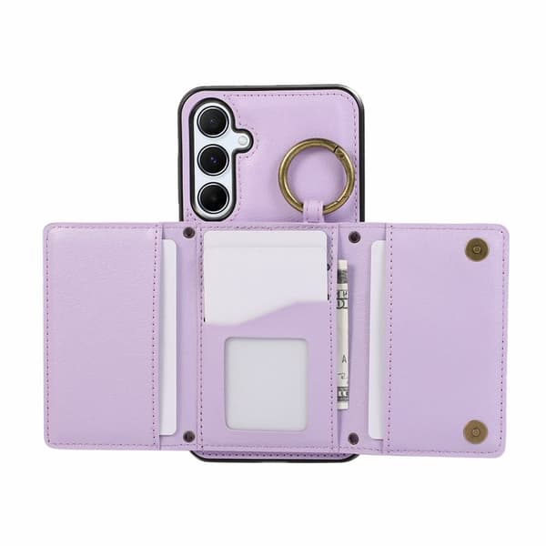 Plånboksfodral för Samsung Galaxy S26 Plus Konstläder Kickstand - Lila