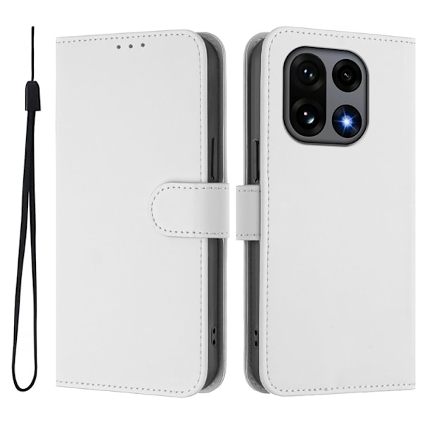 OnePlus 15 5G Plånboksfodral Solid Färg Konstläder Vit