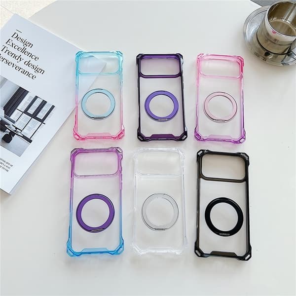 Mobilskal till iPhone 17 Pro MagSafe Ring Kickstand - Transparent Transparent