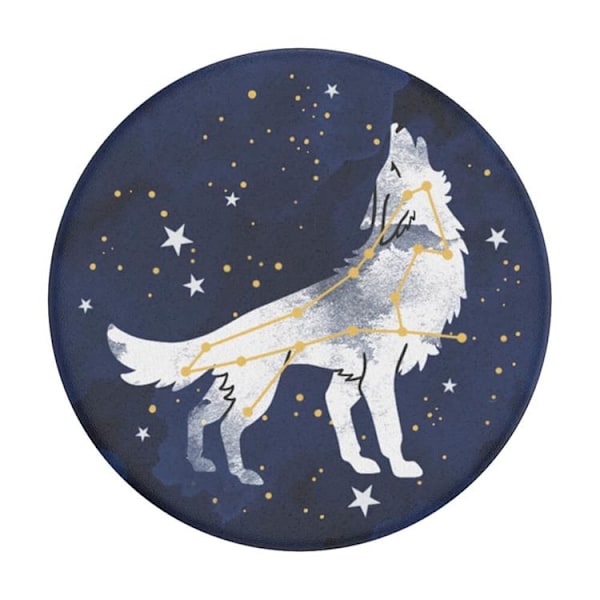 POPSOCKETS Sirius Wolf Avtagbart Grip med Ställfunktion