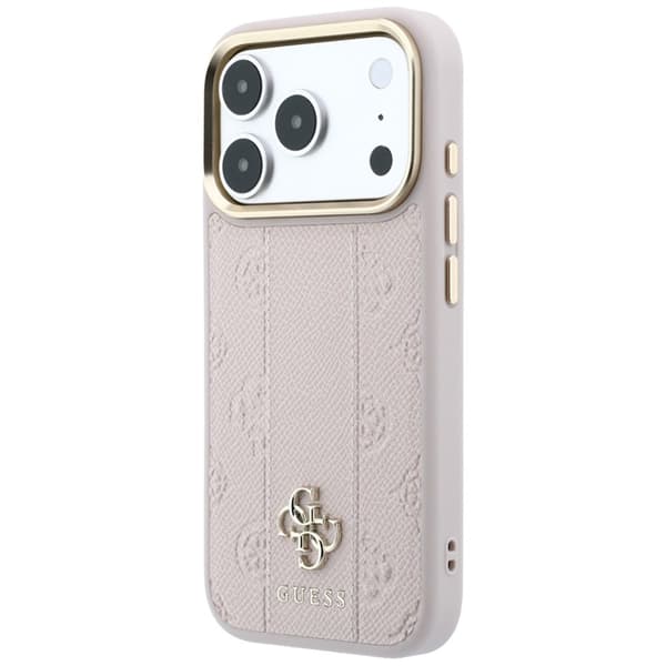 Guess Mobilskal För iPhone 18 Pro Max/17 Pro Max Magsafe Stripe Peony 4G Logo