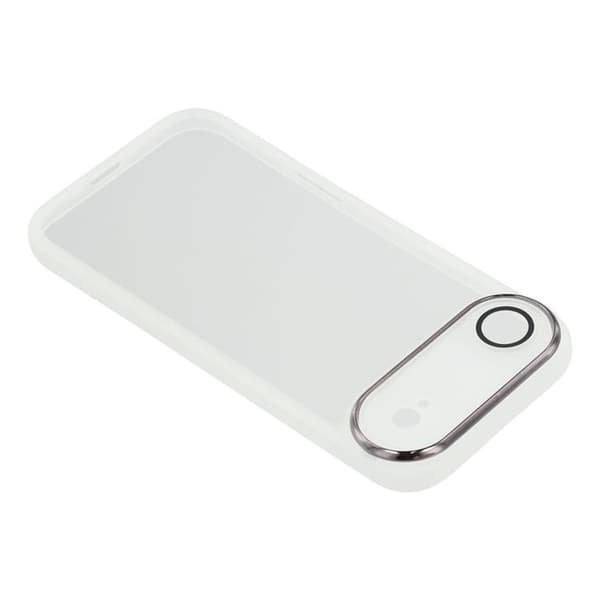 Mobilskal till iPhone Air Electroplated Kameraram - Transparent Vit Vit