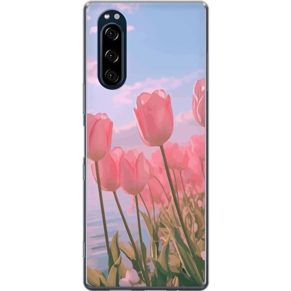 Mobilskal till Sony Xperia 5 med Rosa Tulpaner