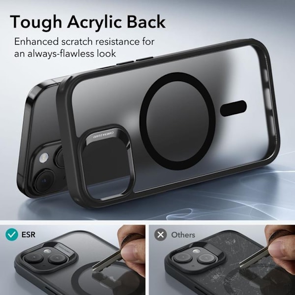 ESR iPhone 15 Mobilskal Magsafe CH Halolock - Frosted Svart Svart