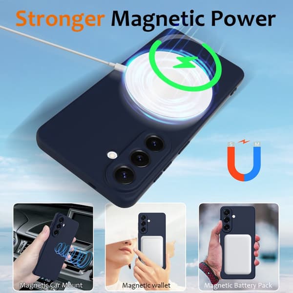 Mobilskal för Samsung Galaxy S26 Plus Magnetiskt Silikon - Mörkblå
