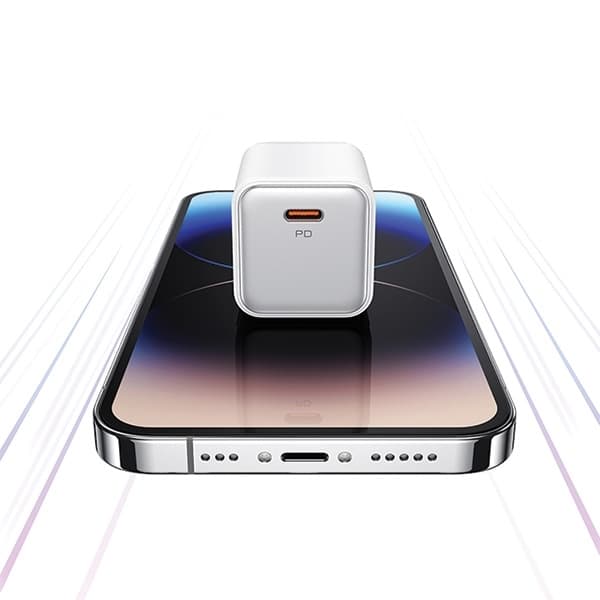 USAMS Vægoplader 1xUSB-C PD30W 3A PD3.0 X-RON-serie CC186 - Lilla