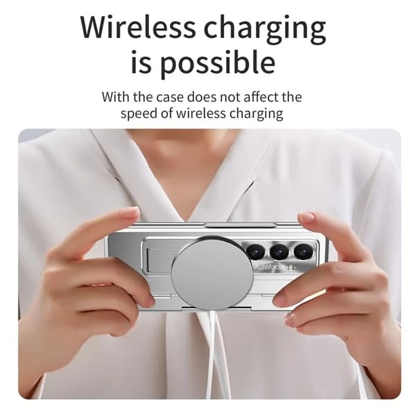 Mobilskal till Galaxy Z Fold7 5G med Skärmskydd Hinge - Silver Silver