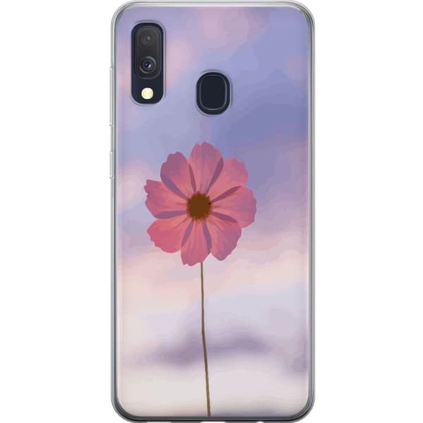 Mobilskal till Samsung Galaxy A40 med Rosa blomma