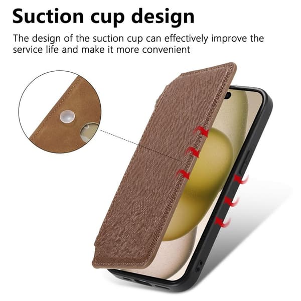 CASENEO iPhone 16e Plånboksfodral Konstläder - Brun