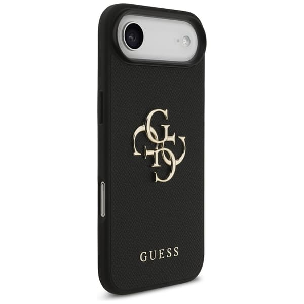 Guess Telefontaske til iPhone 17 Air Grained Classic Logo - Sort Svart