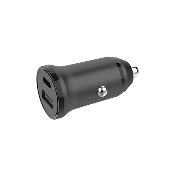 Gear Biloplader PD 30W QC 18W 1xUSB-C 1xUSB-A 12/24V Svart