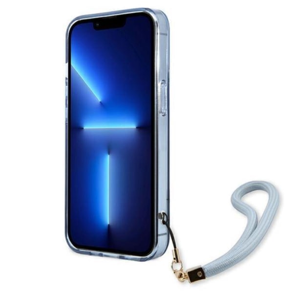 Guess iPhone 13/13 Pro Case läpikuultava Stap - sininen