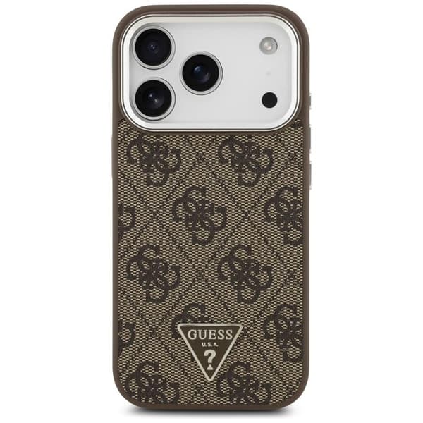 Guess Mobilskal till iPhone 17 Pro MagSafe 4G Triangle Logo - Brun Brun