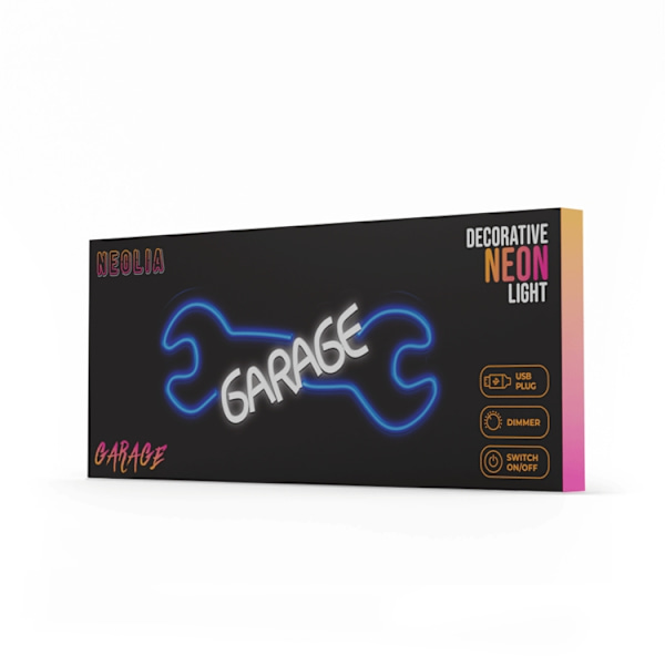 Neolia LED Neon PLEXI GARAGE NNE22 - Blå/Vit Blå
