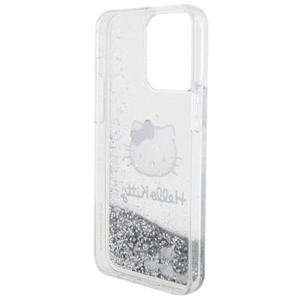 Hello Kitty iPhone 15 Pro Max Mobilskal Liquid Glitter Charms