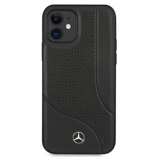 Mercedes iPhone 12 Mini -nahkakotelo - Musta Black