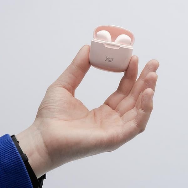 Blue Star Trådløse In-Ear Høretelefoner Bluetooth TWS FI7 - Lyserød Rosa