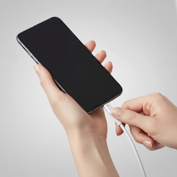 FORCELL USB-A till USB-C 66W Kabel 3A 1m QC4.0 Silikon C342 - Vit Vit