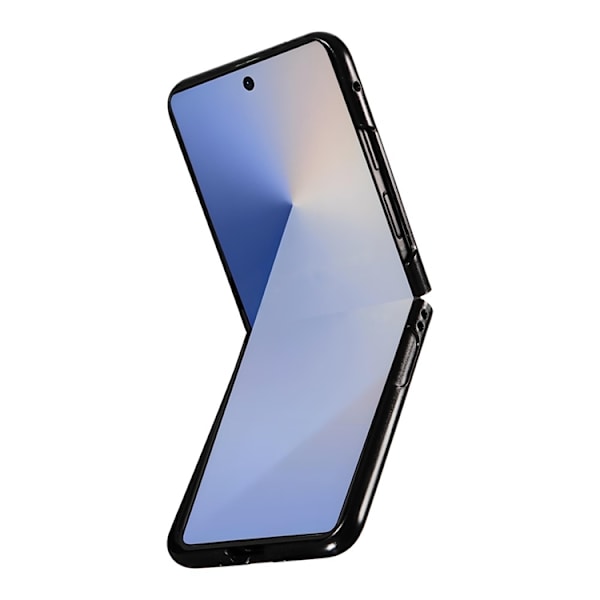 Mobilskal till Galaxy Z Flip7 Litchi Texture Läder - Grå Grå