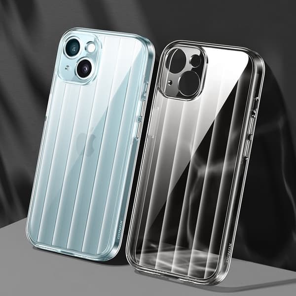 XUNDD Greya Series Mobilskal till iPhone 15 Stripe Design Transparent