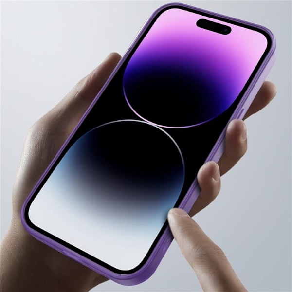 Mobilskal till iPhone 15 Plus Electroplating Kickstand - Vit