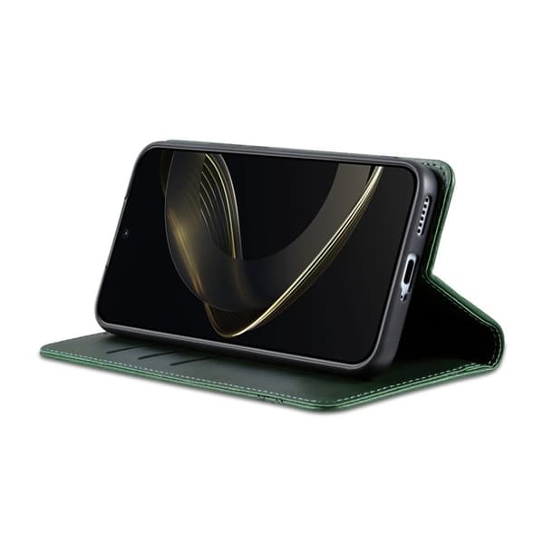 AZNS Xiaomi 17 Plånboksfodral Konstläder - Grön