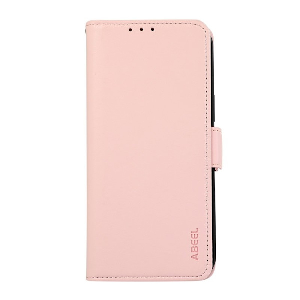 ABEEL iPhone 12 / 12 Pro Plånboksfodral RFID-Skydd Konstläder - Rosa