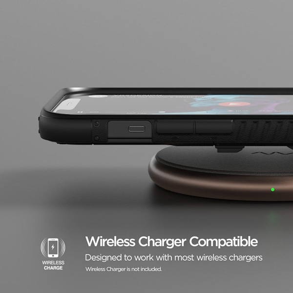VRS DESIGN Damda QuickStand -kotelo iPhone 12 Minille - Musta
