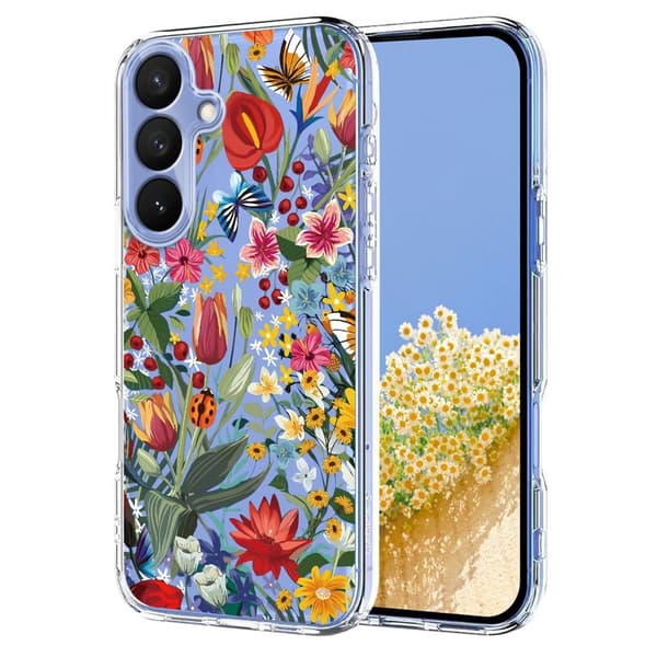Mobilskal för Samsung Galaxy S26 Plus TPU - Liljor - Grön