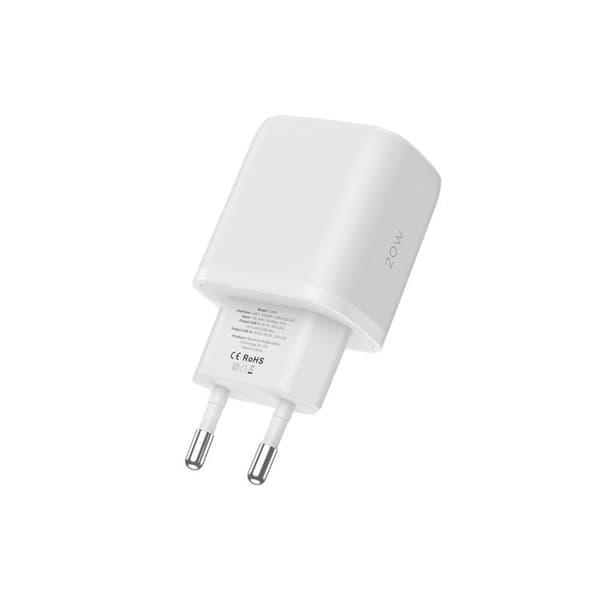 Tech-Protect C20W 2-porttinen verkkolaite PD20W/QC3.0 - Valkoinen Vit