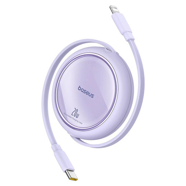 Baseus USB-C Till Lightning 20W 1m Kabel Free2Pull Lila