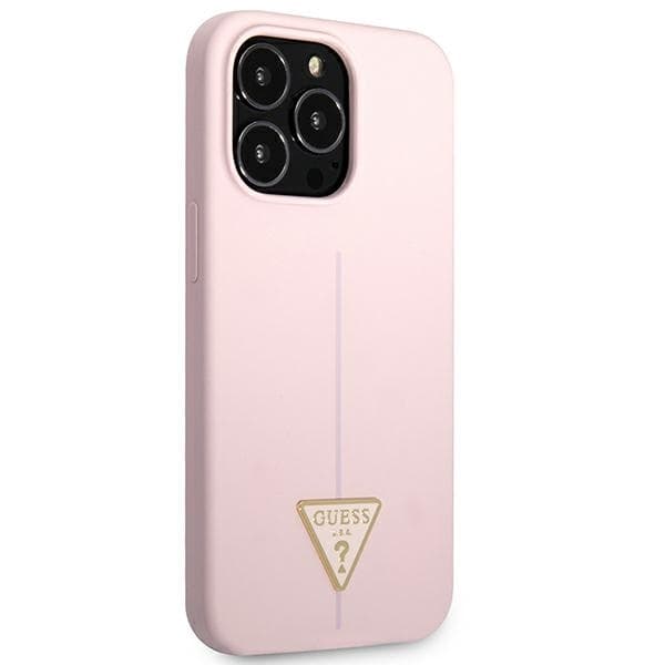 Guess telefontaske til iPhone 13 Pro/13 MagSafe silikone trekant - lilla