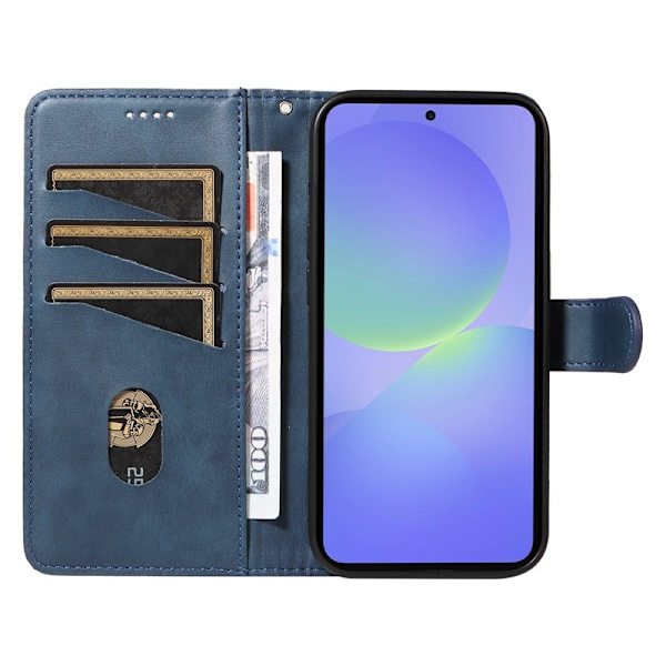 Samsung Galaxy A37 Plånboksfodral Konstläder Ställ - Blå