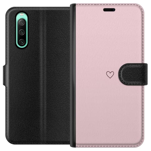 Plånboksfodral till Sony Xperia 10 IV med Litet Hjärta