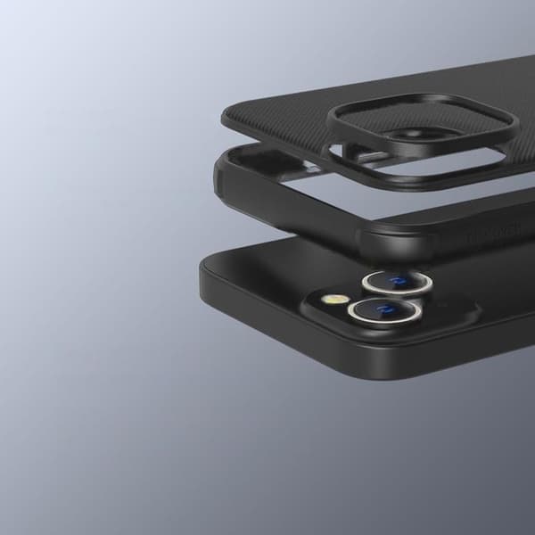 Nillkin iPhone 14 Plus -kotelo Super Frosted Shield - Musta Black